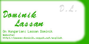 dominik lassan business card